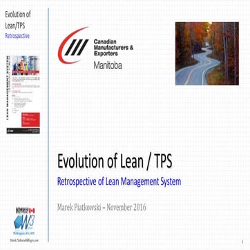 Evolution of lean   tps - November 2016