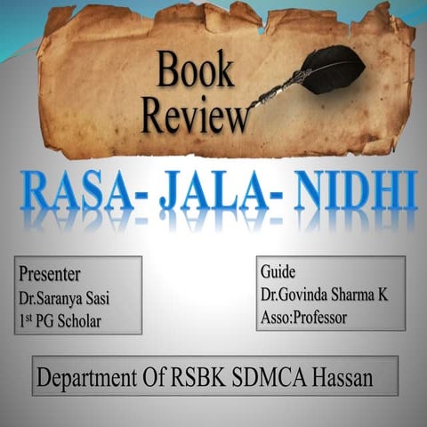 4.Rasa Jala Nidhi - Review Dr.Saranya Sasi