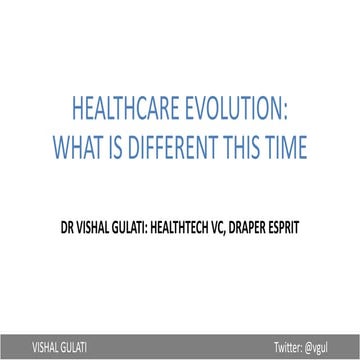 Digital Health: “Healthcare Evolution: What is Different This Time”, VISHAL G...