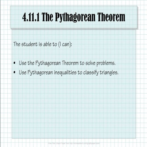 4.11.1 Pythagorean Theorem