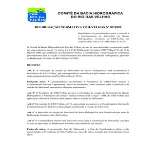 DN 02 2009 regras funcionamento sub...