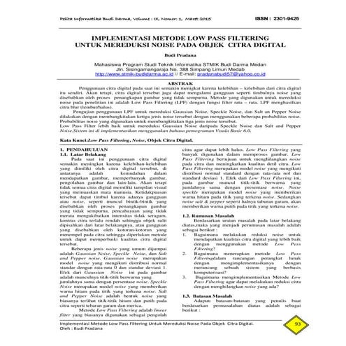 4. jurnal budi pradana implementasi metode low pass filtering untuk ...