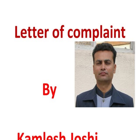 4. letter of complaint