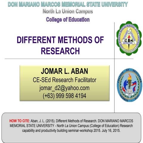 Different Methods of Research