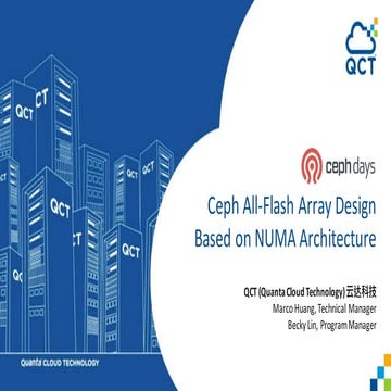 Ceph Day Beijing - Ceph all-flash array design based on NUMA architecture