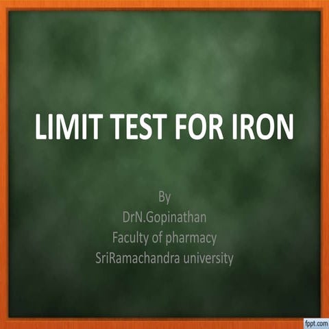 4.limit test for iron