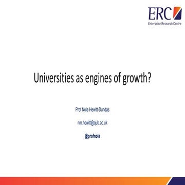 Universities as engines of growth