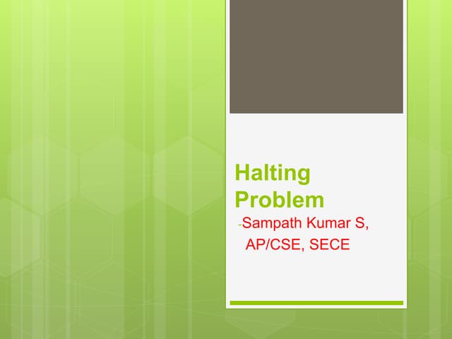4.6 halting problem