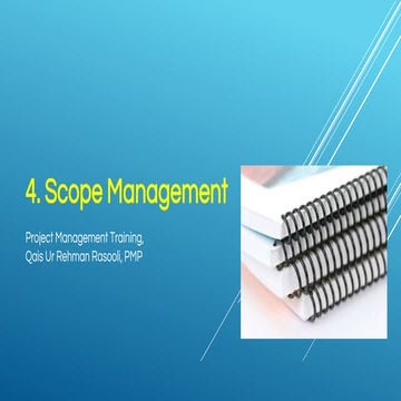 4. PMP Training - Scope management