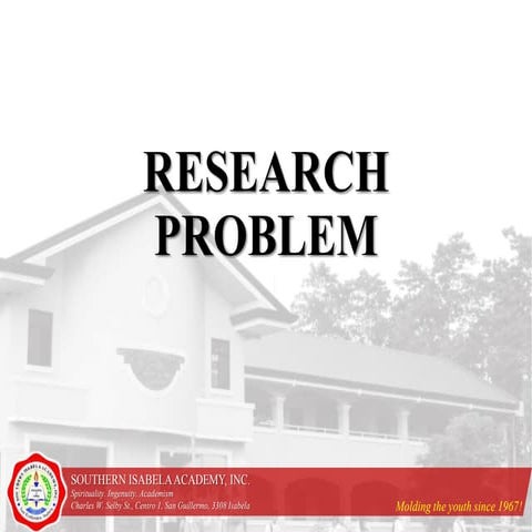4.2 research problem