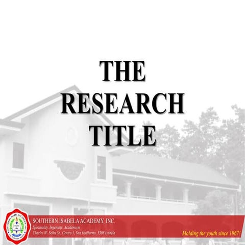 4.3 the research title