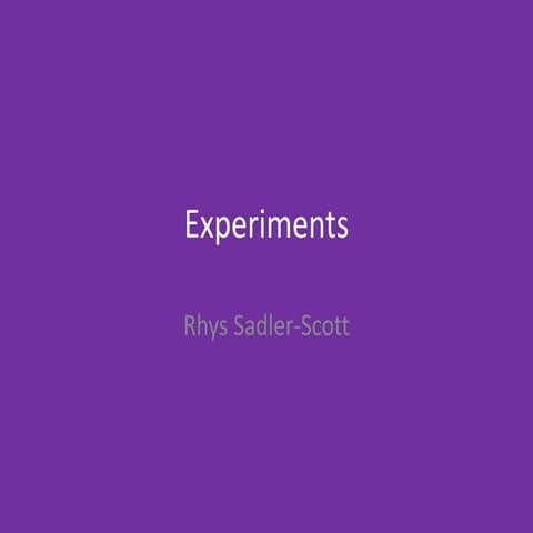 4. production experiments