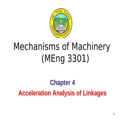 4. acceleration analysis of linkages