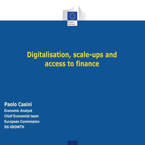 Paolo Casini - Digitalisation, scale-ups and access to finance