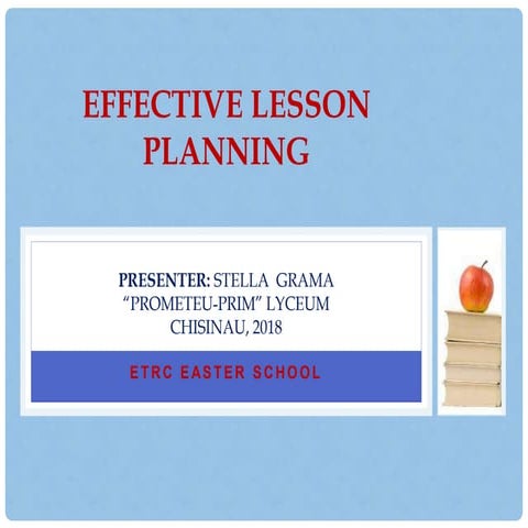Effective Lesson Planning | PPTX