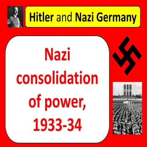 Hitler and Nazi Germany - nazi consolidation of power