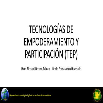 4. Tecnologías de empoderamiento y participación (TEP)