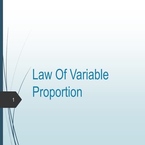 Law of variable proportion