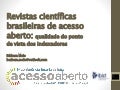 Revistas científicas brasileiras de acesso aberto: qualidade do ponto de vista dos indexadores