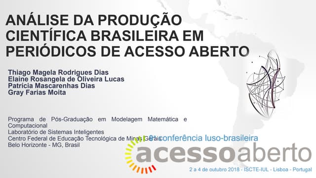 Análise da Produção Científica Brasileira em Periódicos de Acesso Aberto
