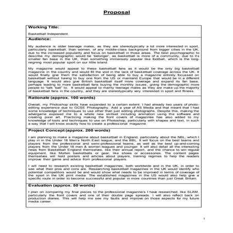 Magazine Project Proposal