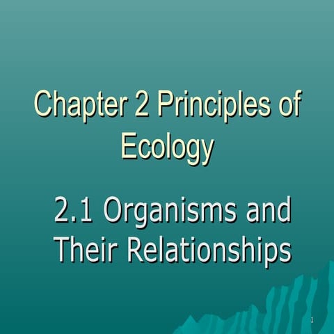 4. chapter 2 principles of ecology