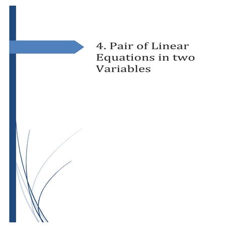 4.pair of linear equations in two variables
