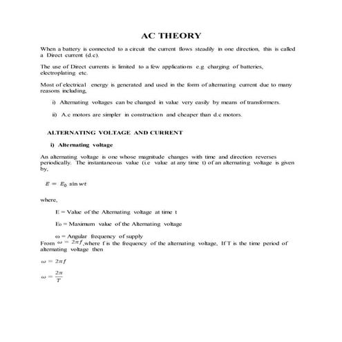AC THEORY