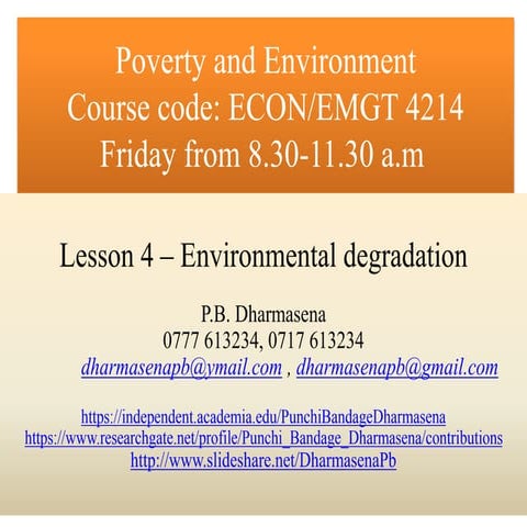 4. Environmental degradation
