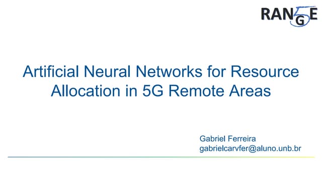 Artificial Neural Networks for Resource Allocation in 5G Remote Areas