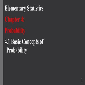 Basic concepts of probability 