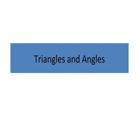 4.1 triangles and angles