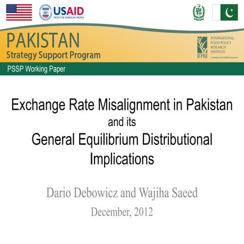 Exchange Rate Misalignment in Pakistan and its General Equilibrium Distributi...