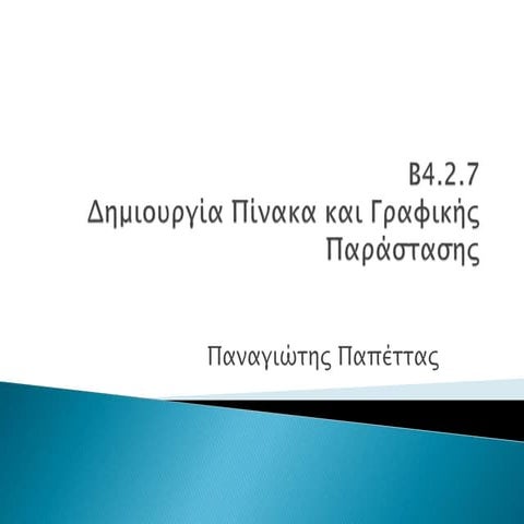 B4 2 7 Table and Chart Creation