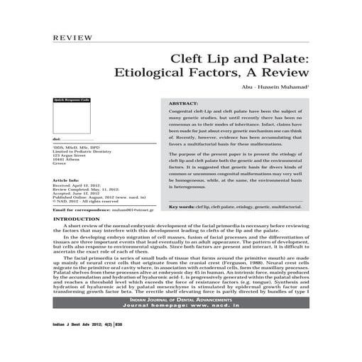 cleft lip and palate | PDF