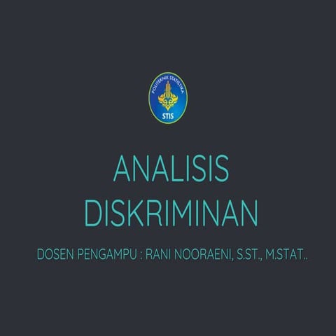 Analisis Diskriminan (1)