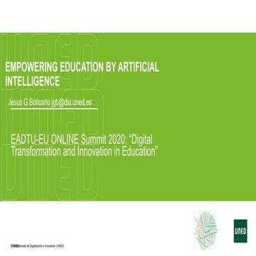 [EADTU-EU Online Summit] 4. Empowering Education by Artificial Intelligence 