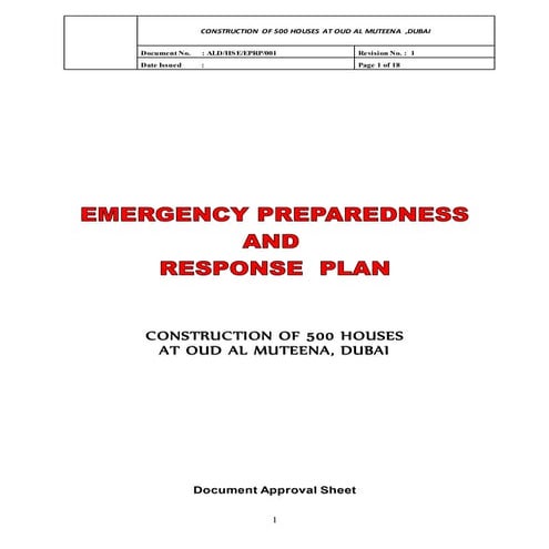 HSE Emergency  preparedness plan 500 villas rev 1