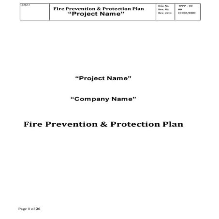 HSE Fire Prevention & Protection Plan