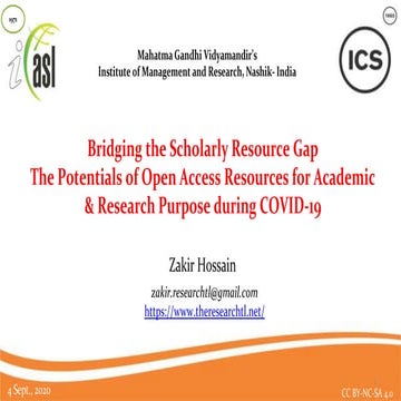 Bridging the Scholarly Resource Gap using Open Access Resources 