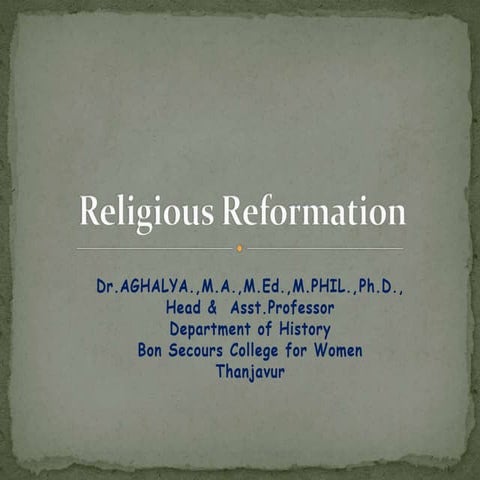 4. religious reformation
