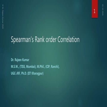 4.5 spearman's rank correlation