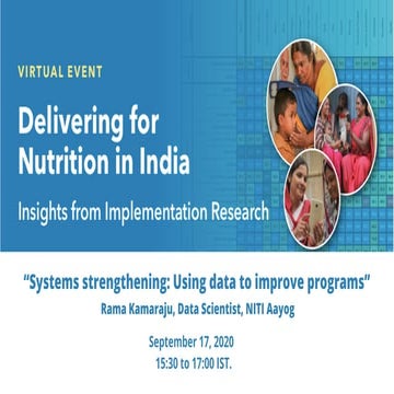 Reflections on the use of data in the Aspirational Districts Program; Rama Ka...