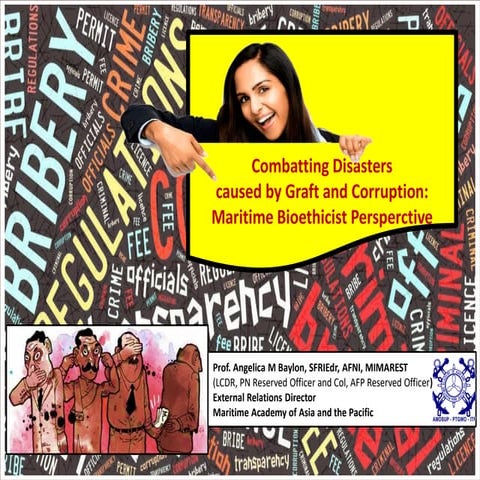 Combating Disasters caused by Graft and Corruption : From a Maritime Bioethic...