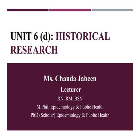  unit 6  historical research