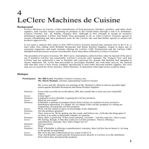 4 Le Clerc Machines de Cuisines