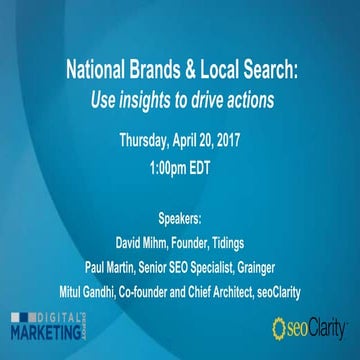 National Brands and Local Search: Using Insights to Drive Actions