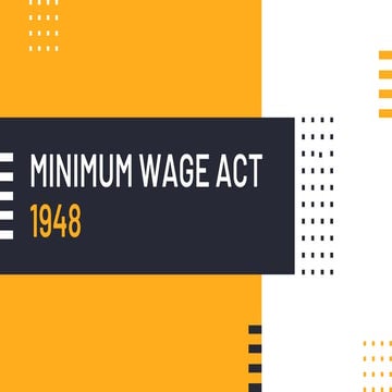 Minimum wages Act 1948