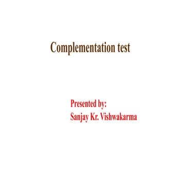 Complementation test
