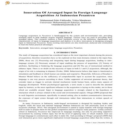 11.language input and second language acquisition | PDF